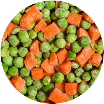 Mixed Vegetables 2 way (Peas & Carrots), IQF