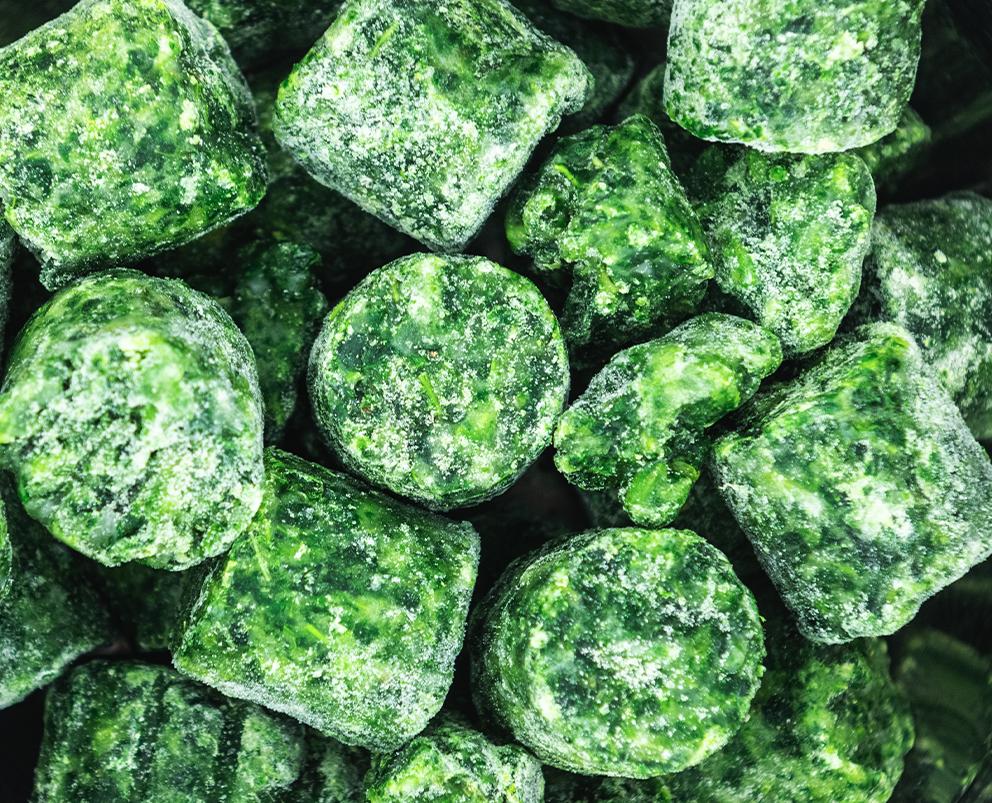 Spinach Chopped Portions, IQF