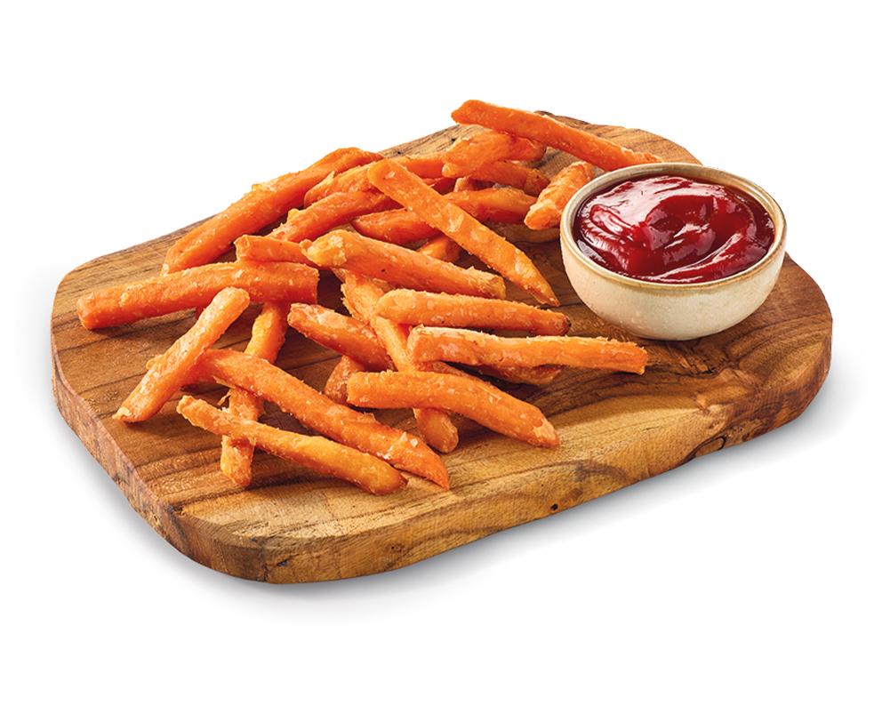 Potato Sweet, French Fries Frozen, 3/8 Inch